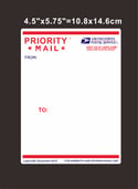 Free Shipping 50pcs/100pcs Big Size 4.25"x5.75" Blank Priority Mail Eggshell Stickers