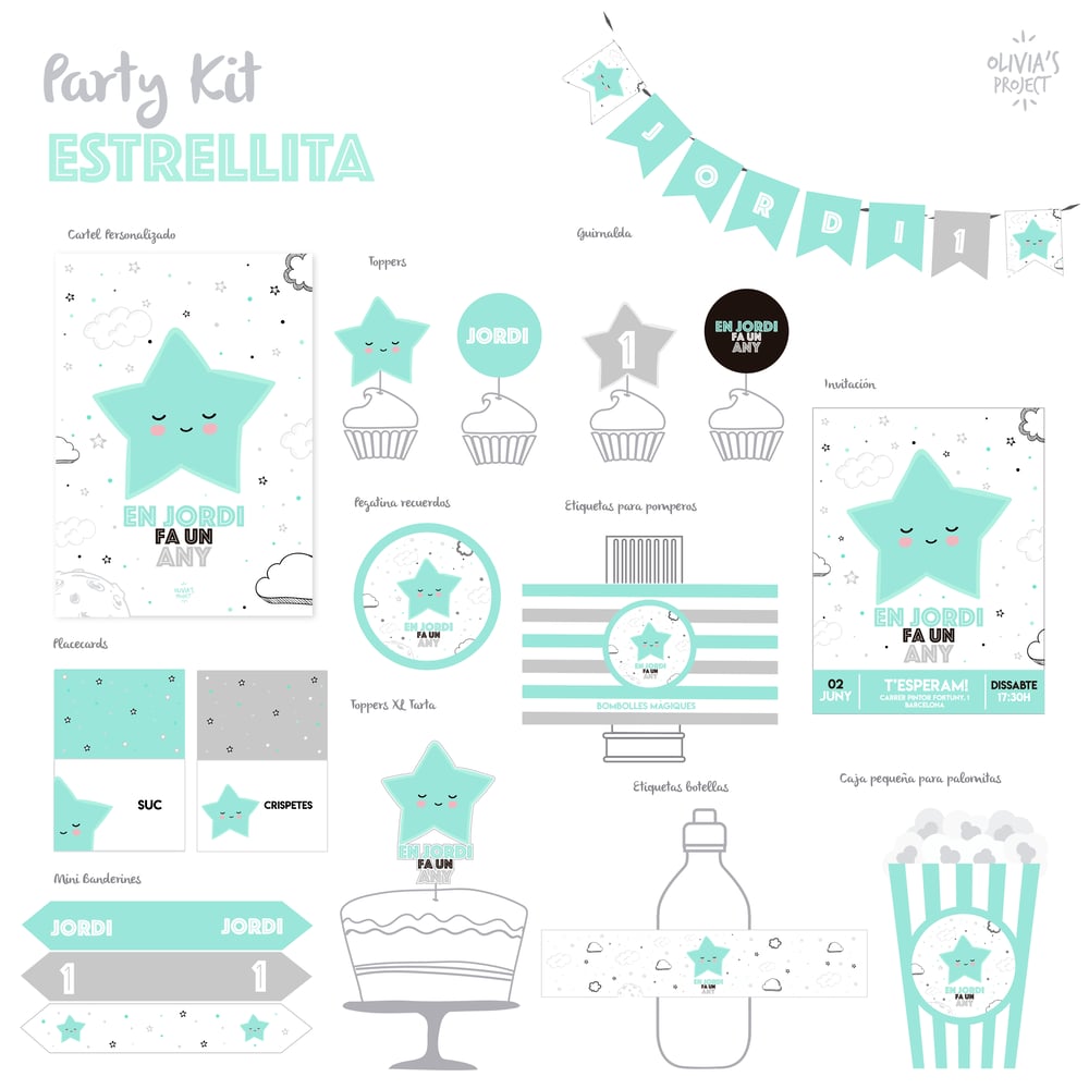 Image of Party Kit Estrellita Impreso