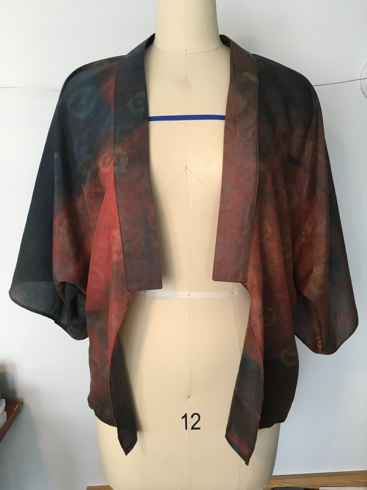 Image of Spun Silk Kimono Jacket