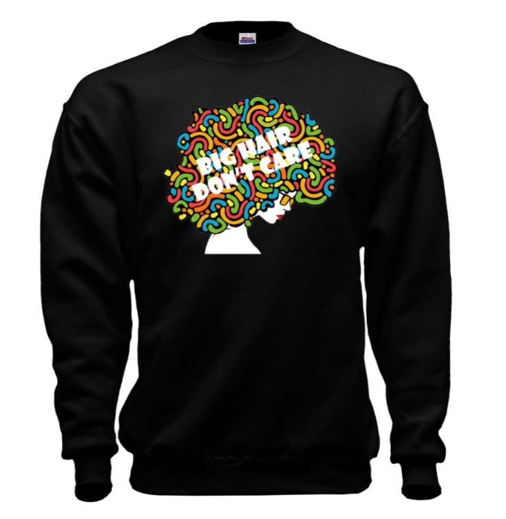 Image of Big Hair Black Crew Neck