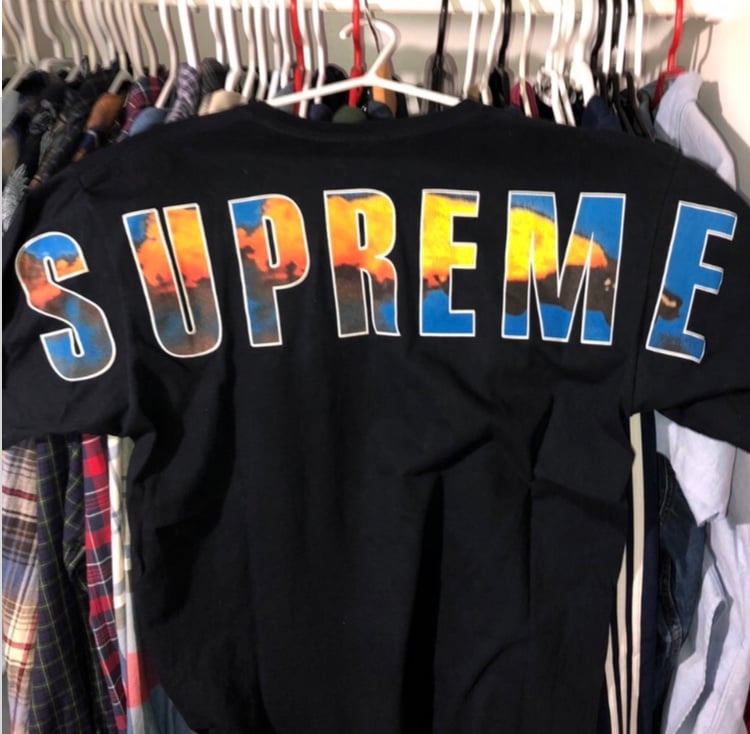 Supreme crash tee black sale