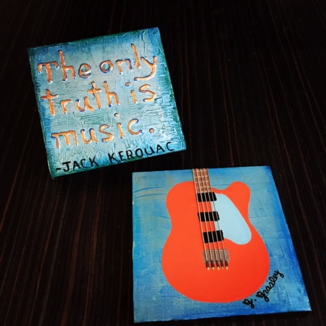 Image of Art Card Combo Package (1 Quote Art Card + 1 Guitar Art Combo)