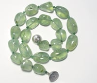 Image 1 of Prehnite and Zoisite Knotted Necklace 
