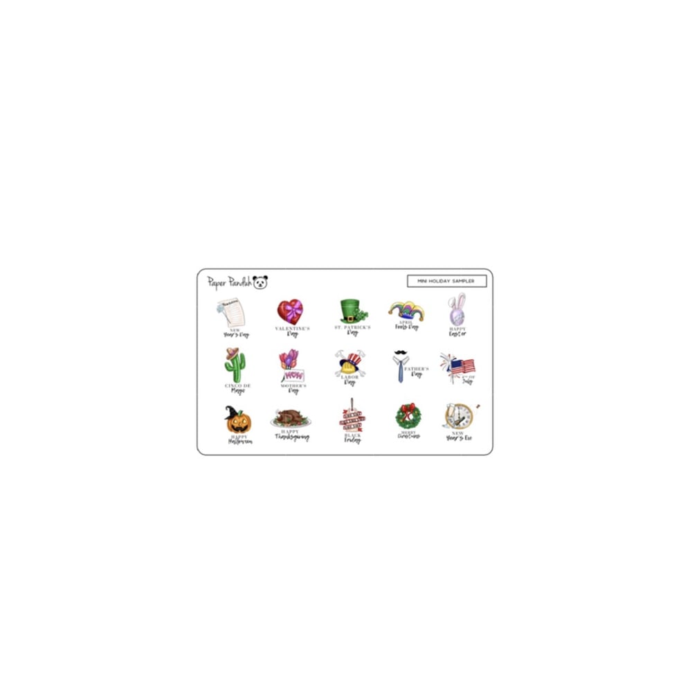 Image of Mini Holiday Icon Sampler - Credit Card Size