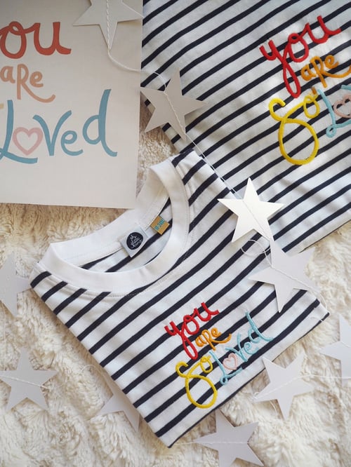 Image of You Are So Loved - Navy Stripe Tee