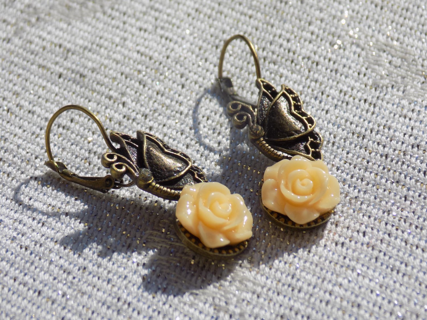 Image of Orecchini Farfalle stile Vintage/ Vintage Style Butterfly earrings