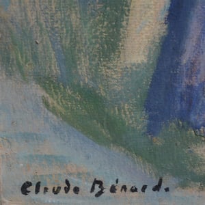 Image of Mid-century Oil Painting, 'Shore Leave', Claude Benard