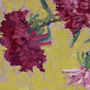 Image of Mid-Century Still life, 'Dahlias', Leopold Pernes (1912 - 1980)