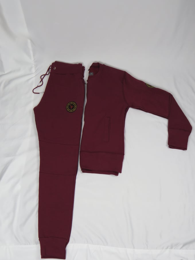 Image of Burgundy ShesPaid tracksuit