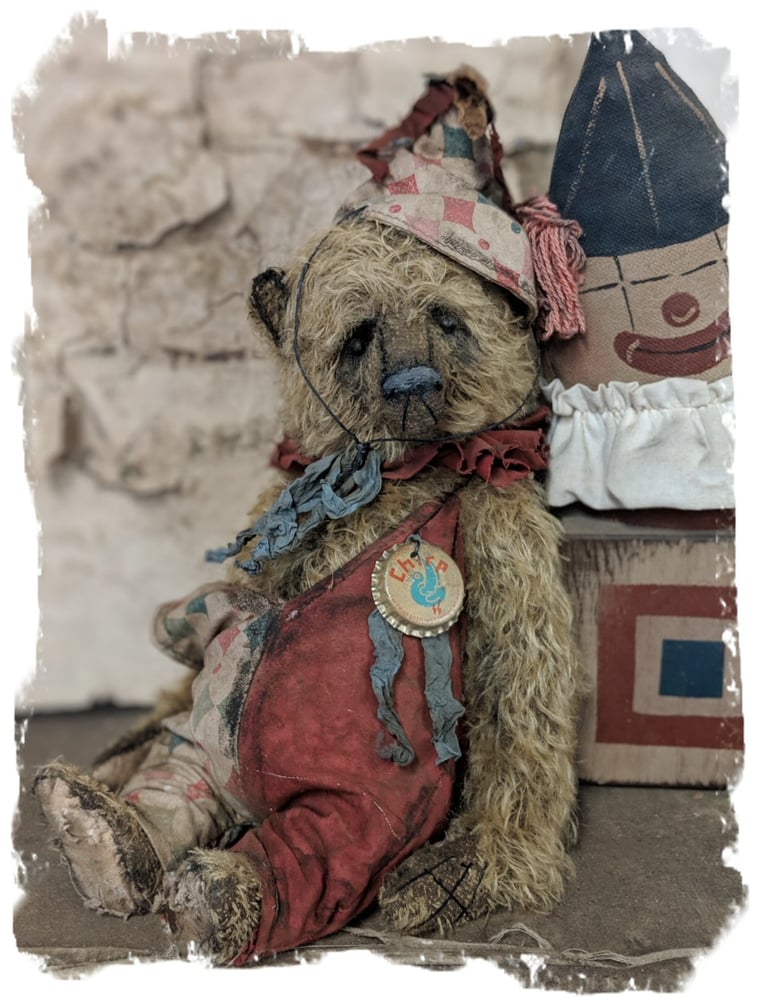 Image of CHIRP....11" mohair antique style vintage circus Teddy Bear by Whendi's Bears