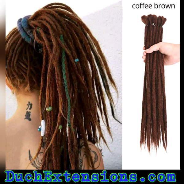 Image of Dreadlocs Extensions.. Coffee Brown /20 strands