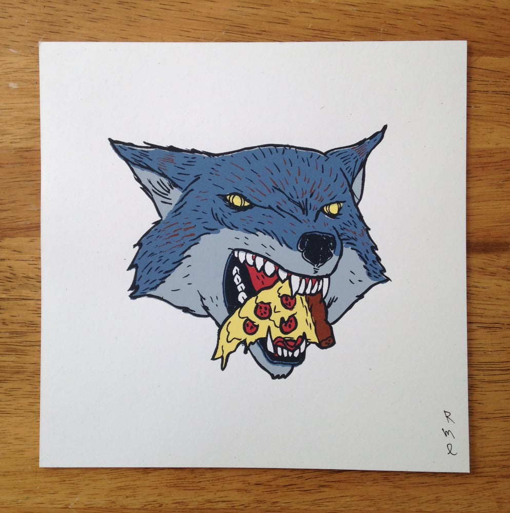 Image of PIZZA WOLF Print