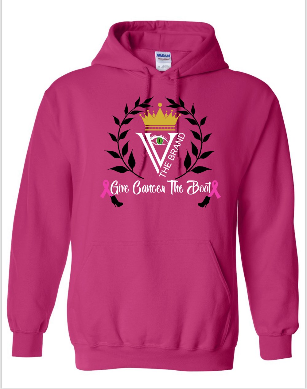 The League Hoodies "Give Cancer The Boot "Pink"
