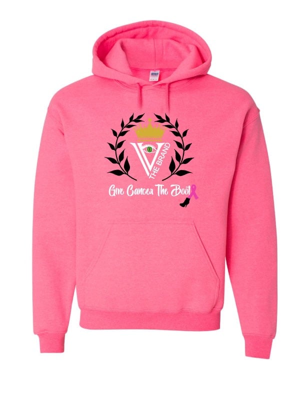 The League Hoodies "Give Cancer The Boot "Pink"