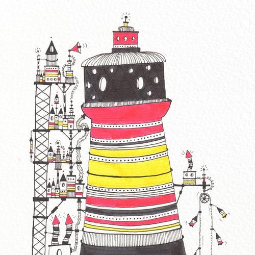 Image of Lighthouse with colors