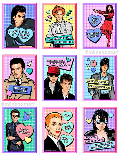 80's Music Valentine's Day Card Pack (2021)
