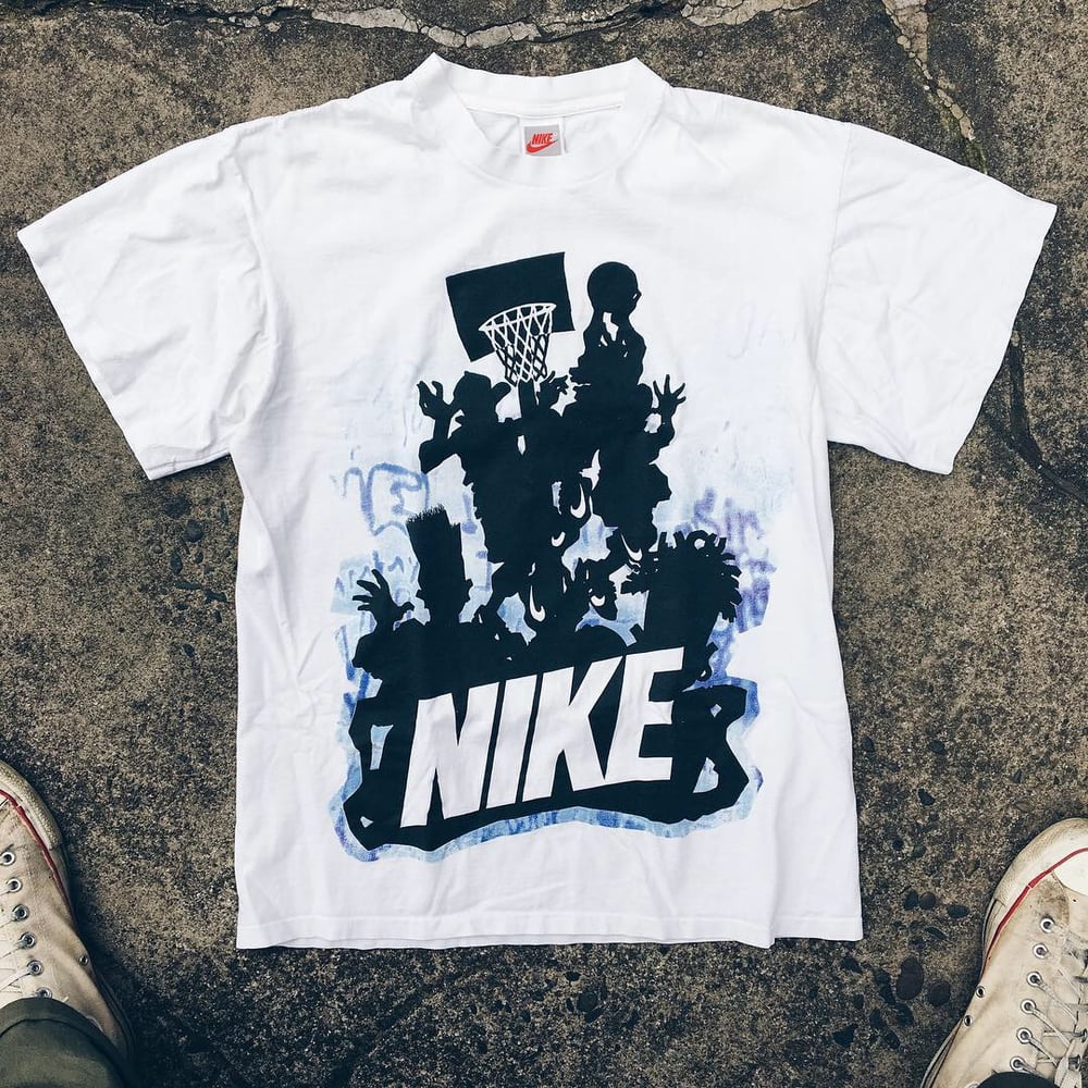 Image of Early 90’s Abstract Nike Basketball Tee.