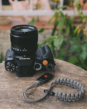 Image of Single strap with black carabiner clip slider for PD anchor link