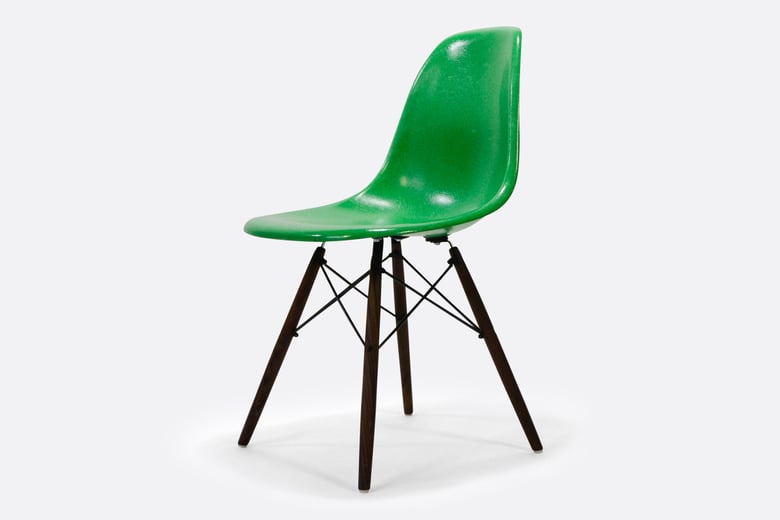 Image of Vintage Eames Fiberglass Chair Kelly Green