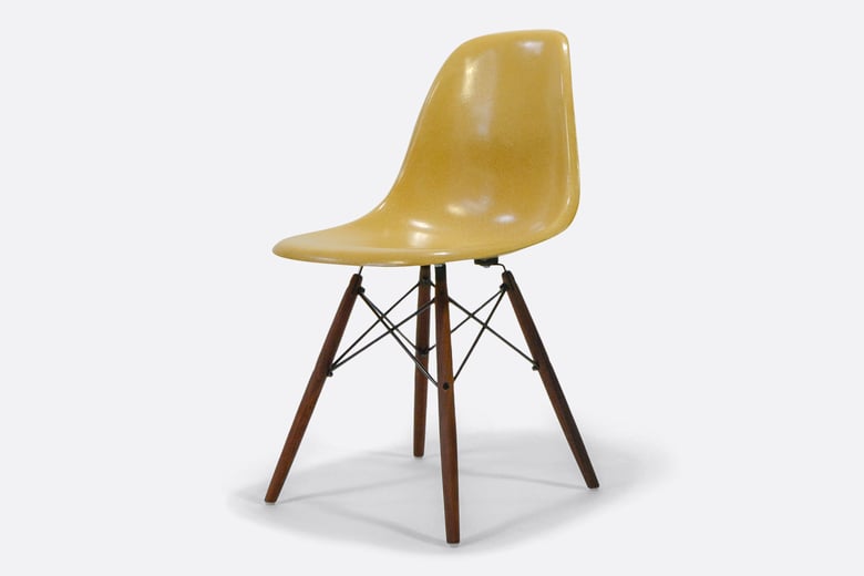 Image of Vintage Eames Fiberglass Chair Light Ochre