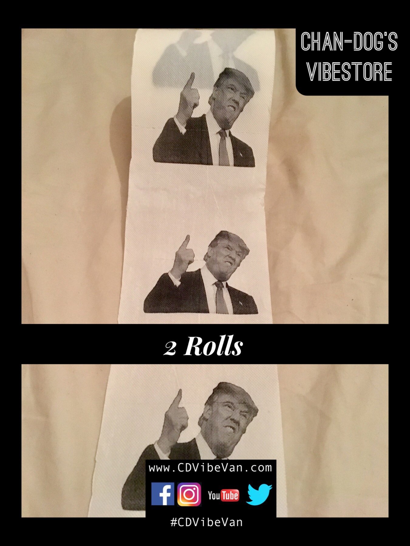 Image of Special Offer Twin Pack of Donald Trump Bog Roll (2xAngry/Pissy)