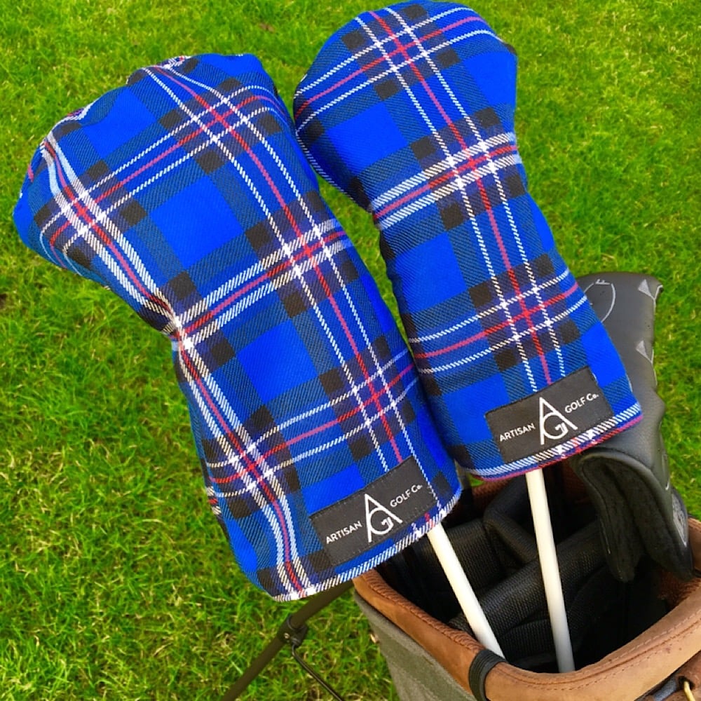Image of Glasgow Rangers FC Tartan Golf Head Covers