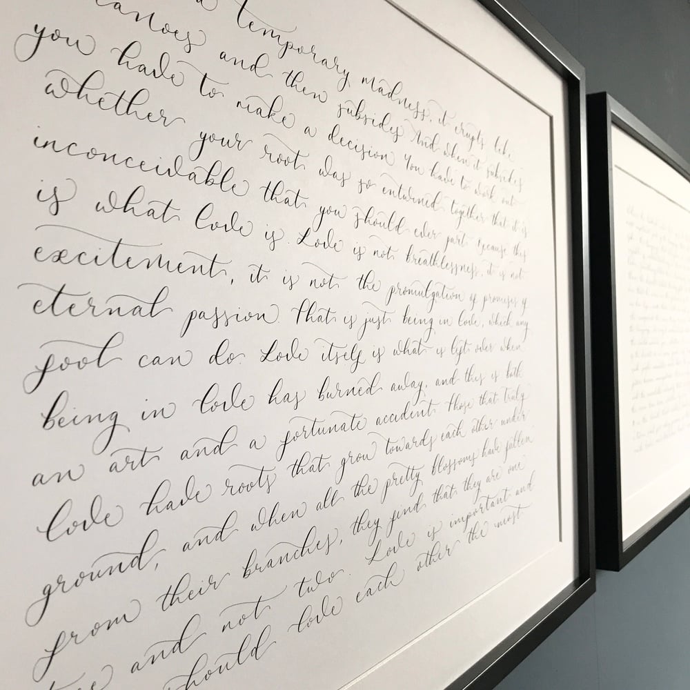 Image of Bespoke Calligraphy Piece