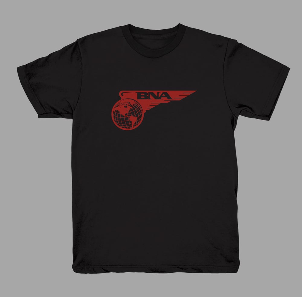 Image of Retro BNA Flight Pin - (Faded Black w/RED print)