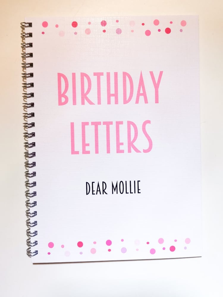Image of Personalised Pink Birthday Letters Book