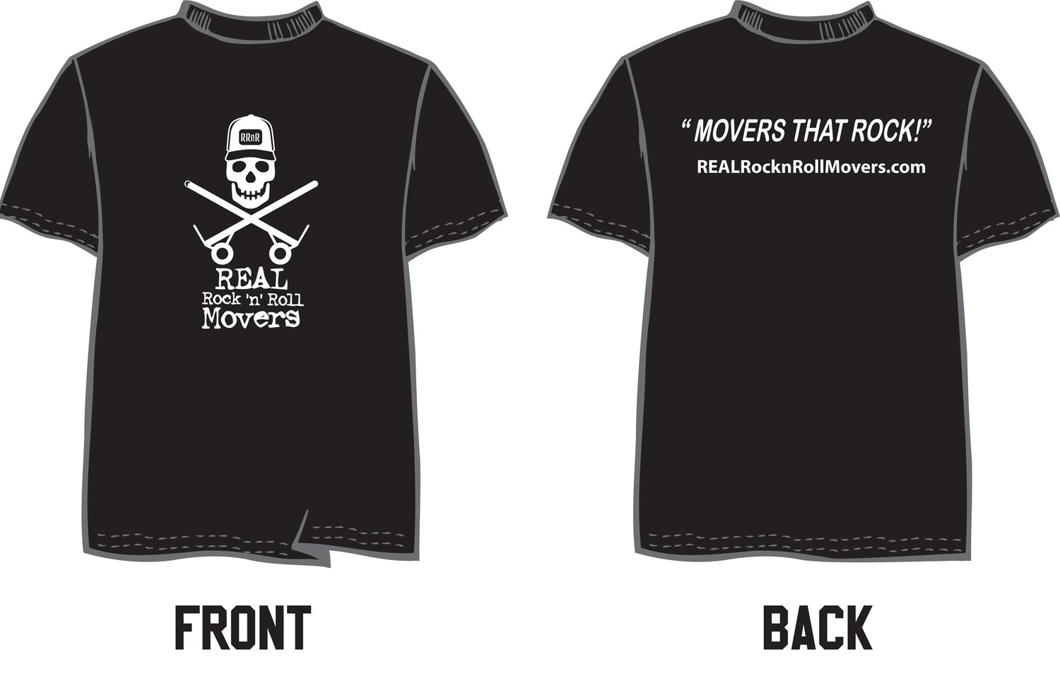 Image of REAL RocknRoll Movers Logo'd T-shirt