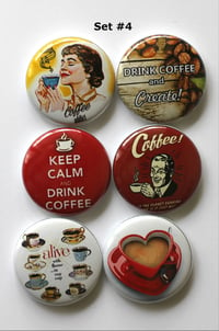 Image 1 of Coffee Themed 2 Flair buttons