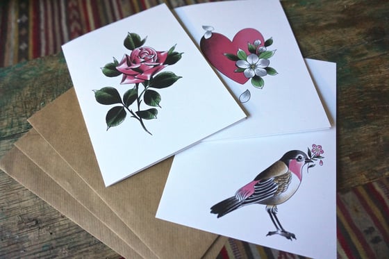 Image of Pack of 3 Greeting Cards/Prints