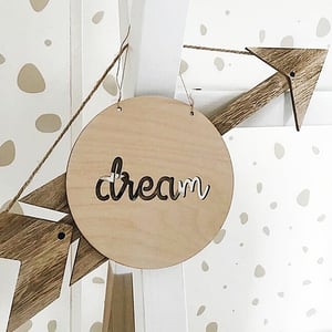 Image of WOODEN BABY NAME OR WORD MILESTONE PLAQUES