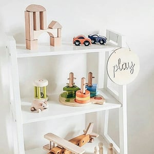 Image of WOODEN BABY NAME OR WORD MILESTONE PLAQUES