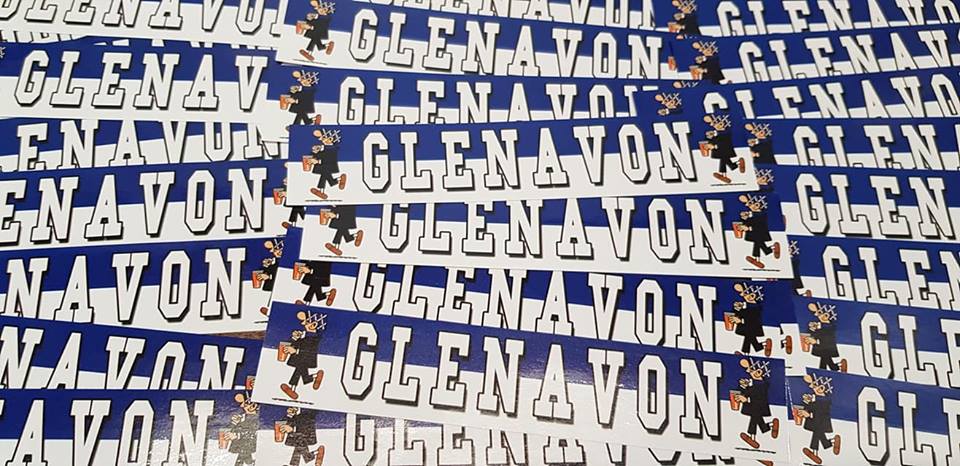 Glenavon Football/Ultras/Casuals/Hooligans 15x3cm Stickers Pack of 25.