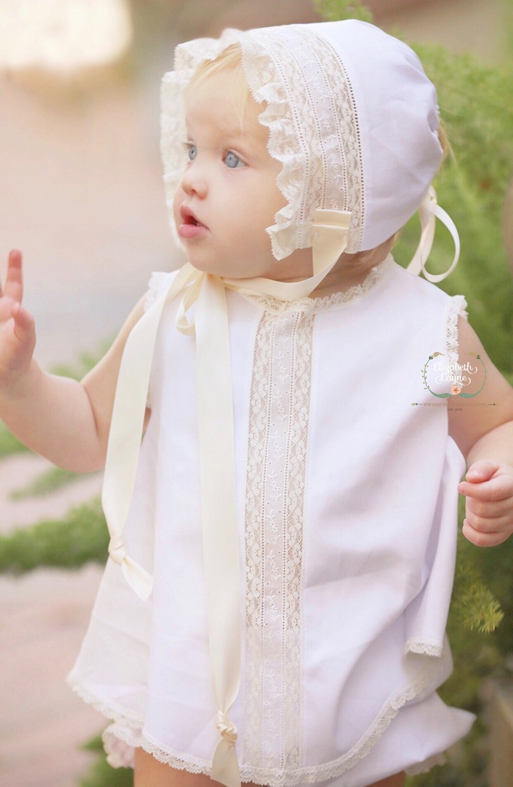 Lyla Heirloom Dress & Bloomer Set / Elizabeth Layne Heirloom