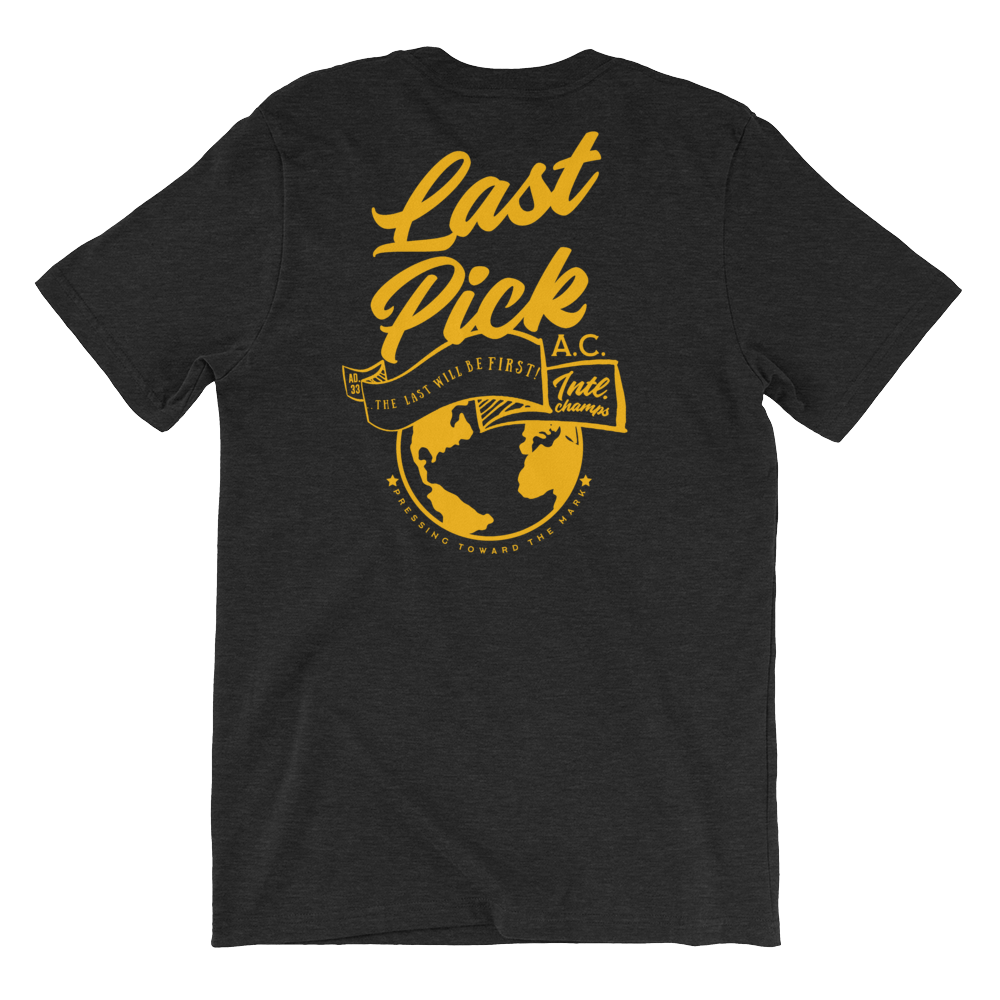 Image of Last Pick Collection: Squad Shirt Black Heather/Yellow