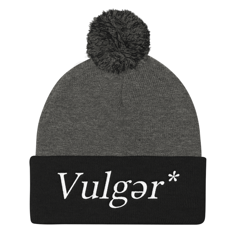 Image of Unisex Vulger* Logo Pom Pom Beanie