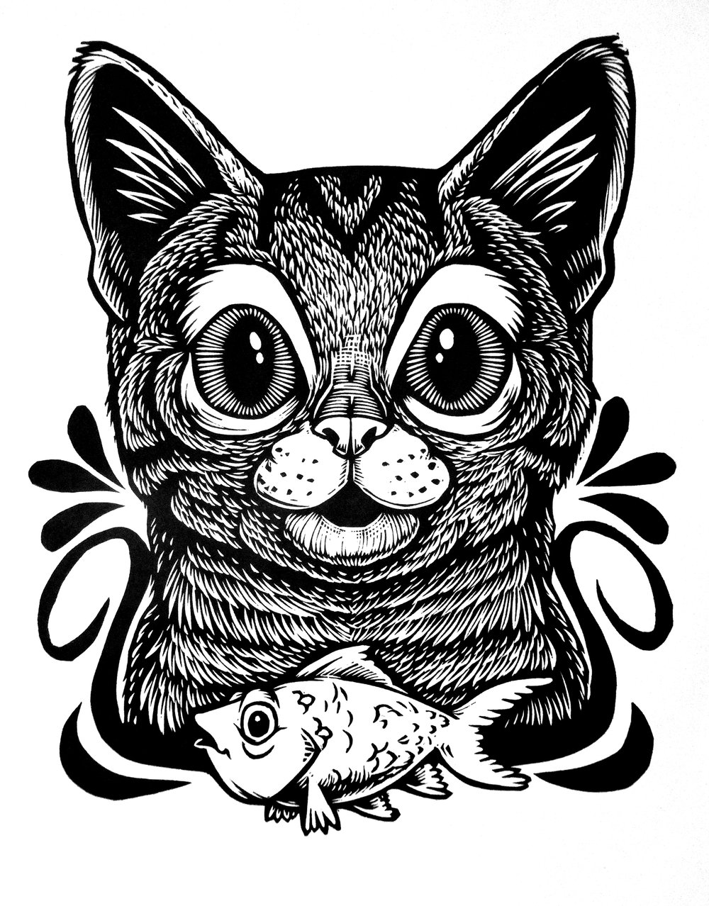 Surprised Cat T-shirt (B3) **FREE SHIPPING**