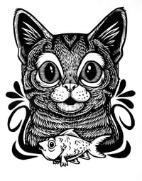 Image 5 of Surprised Cat T-shirt (B3) **FREE SHIPPING**