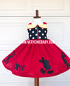 Mickeys Mouse Dress with Minnie, Donald and Daisy and Goofy and Pluto too