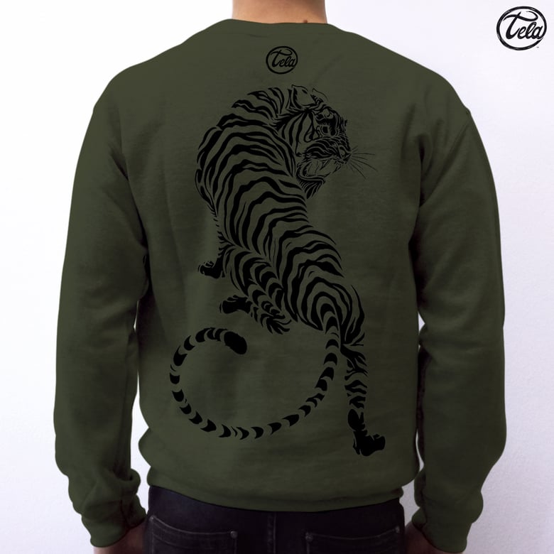 Image of Eleganza Striata Military Crewneck