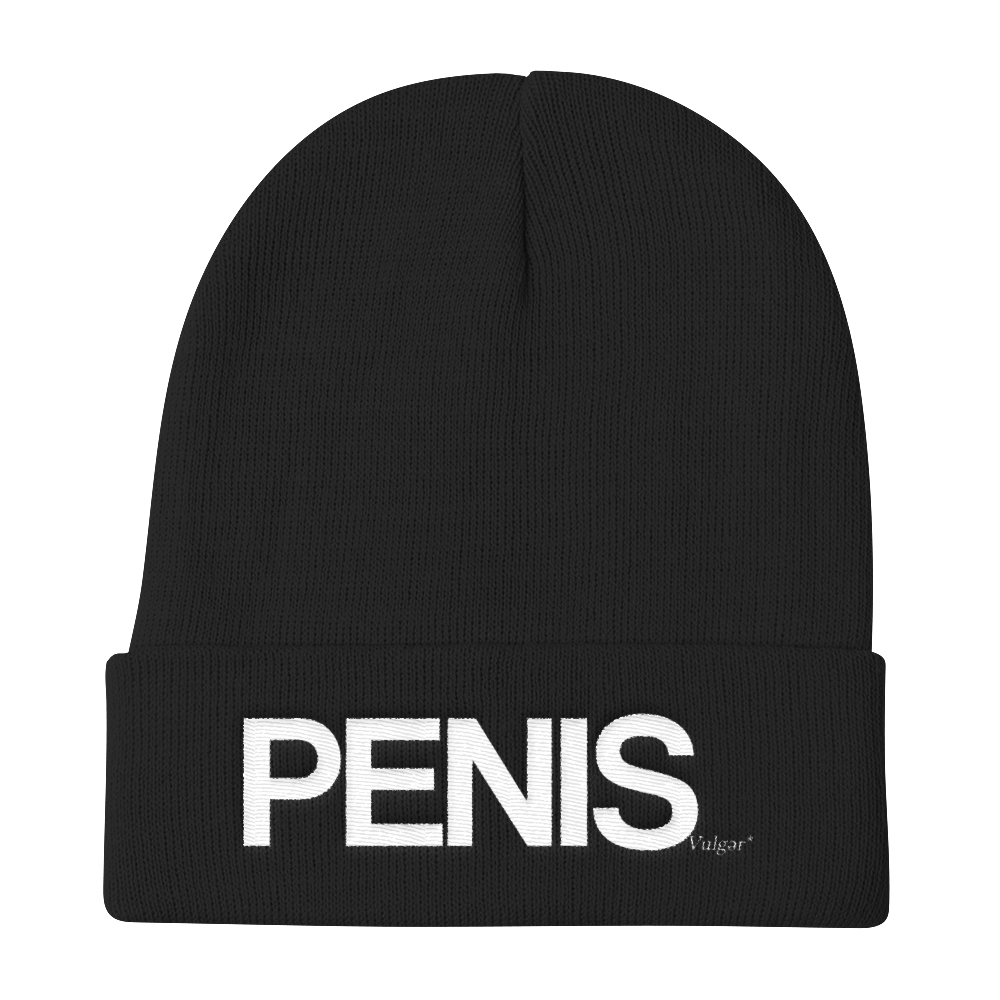 Image of Unisex Ribbed Knit "PENIS" Beanie