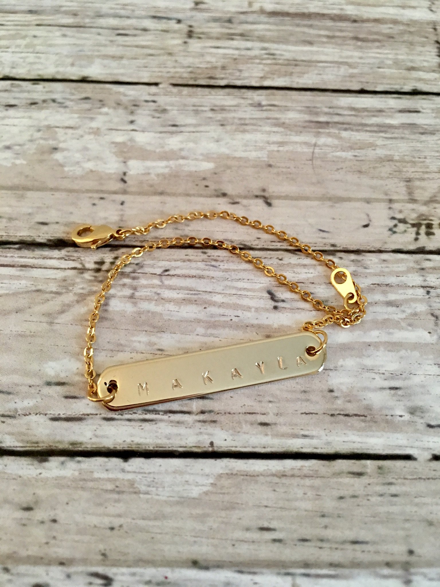 Gold Personalized Bracelet Gloricreations