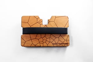 Image of Voronoi - Flexband Wooden Wallet Credit Card Holder/Phone Stand