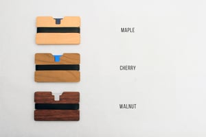 Image of GeoCubes - Flexband Wooden Wallet Credit Card Holder/Phone Stand