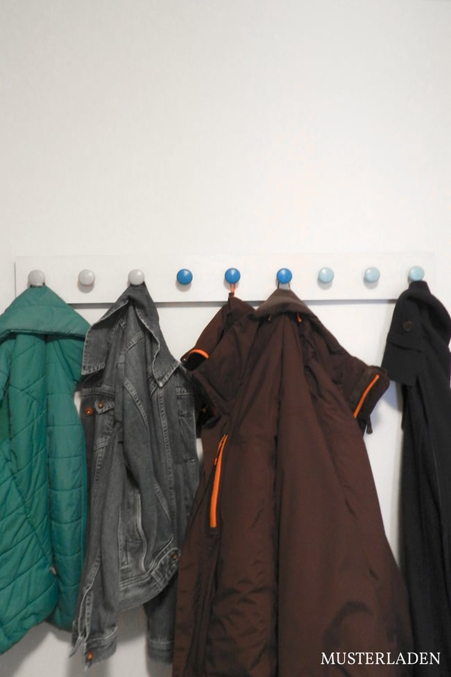 Schubladenknöpfe rund aus Buchenholz - Set mit 6 Stück