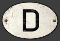 Magnetic German 'D' Badge, Standard 180x120mm