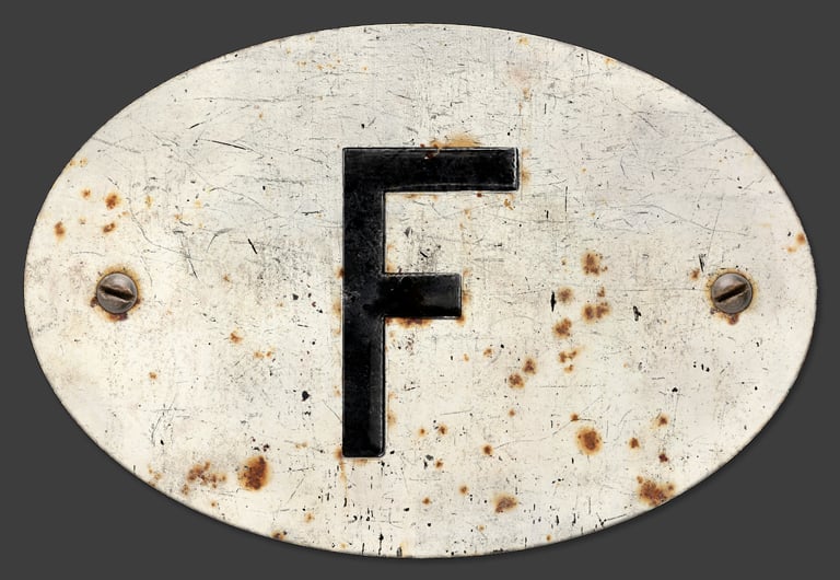 Image of Magnetic France 'F' Badge, Standard 180x120mm