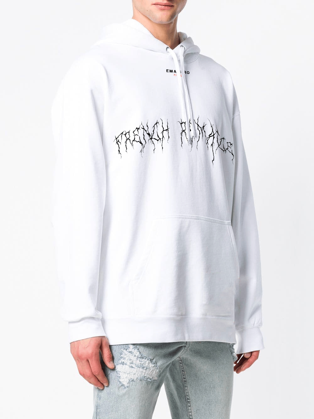 Image of Hoodie French Romance Blanc